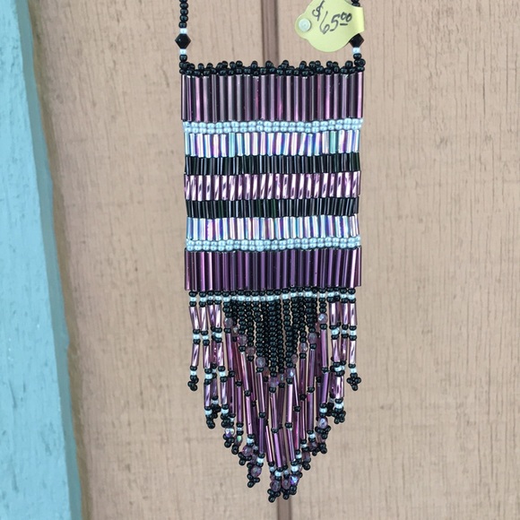 Amulet bag artisan made beaded - Picture 7 of 8